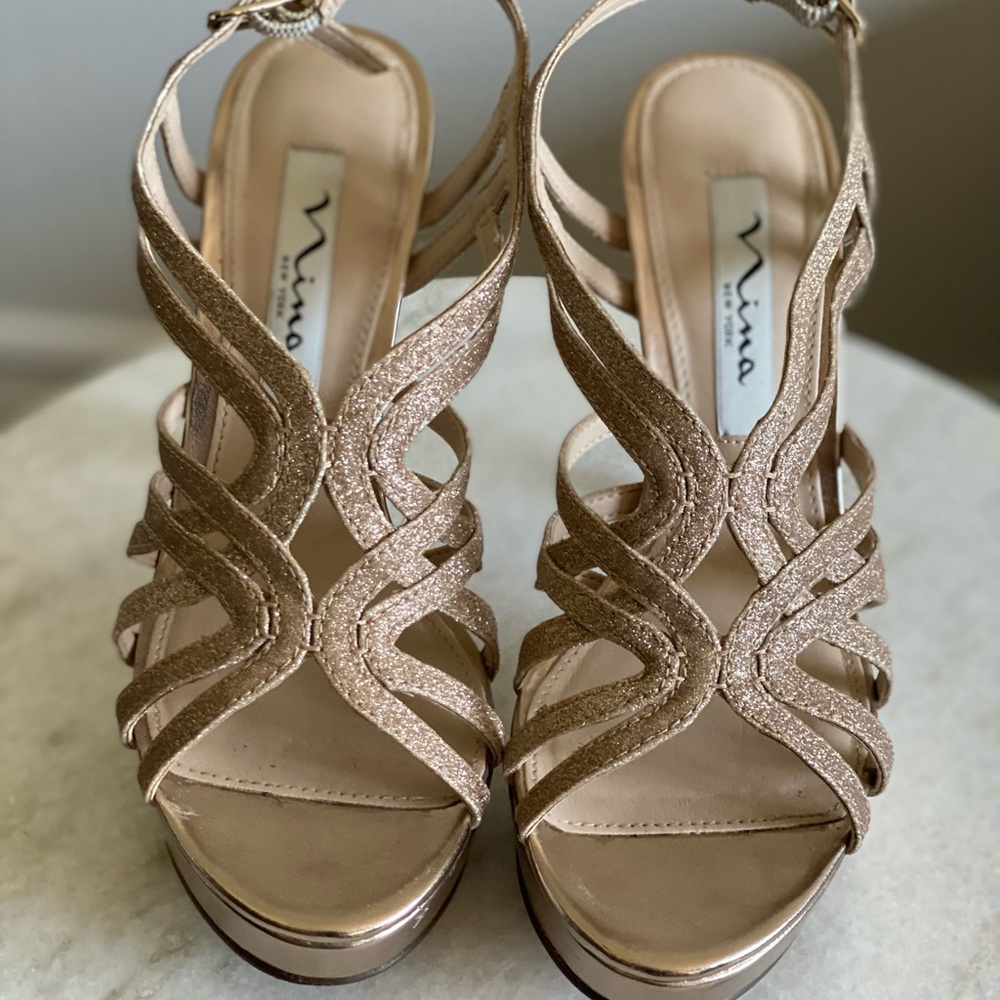 ✨ Nina “Solina-YM” Strappy Platform Heels - Size 5.5M ✨